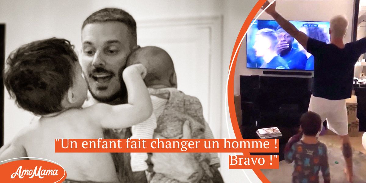 M Pokora père heureux se lève le matin pour ses fils Vrai papa poule les internautes